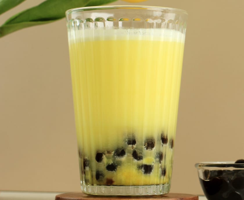Mango Milk Tea With Boba